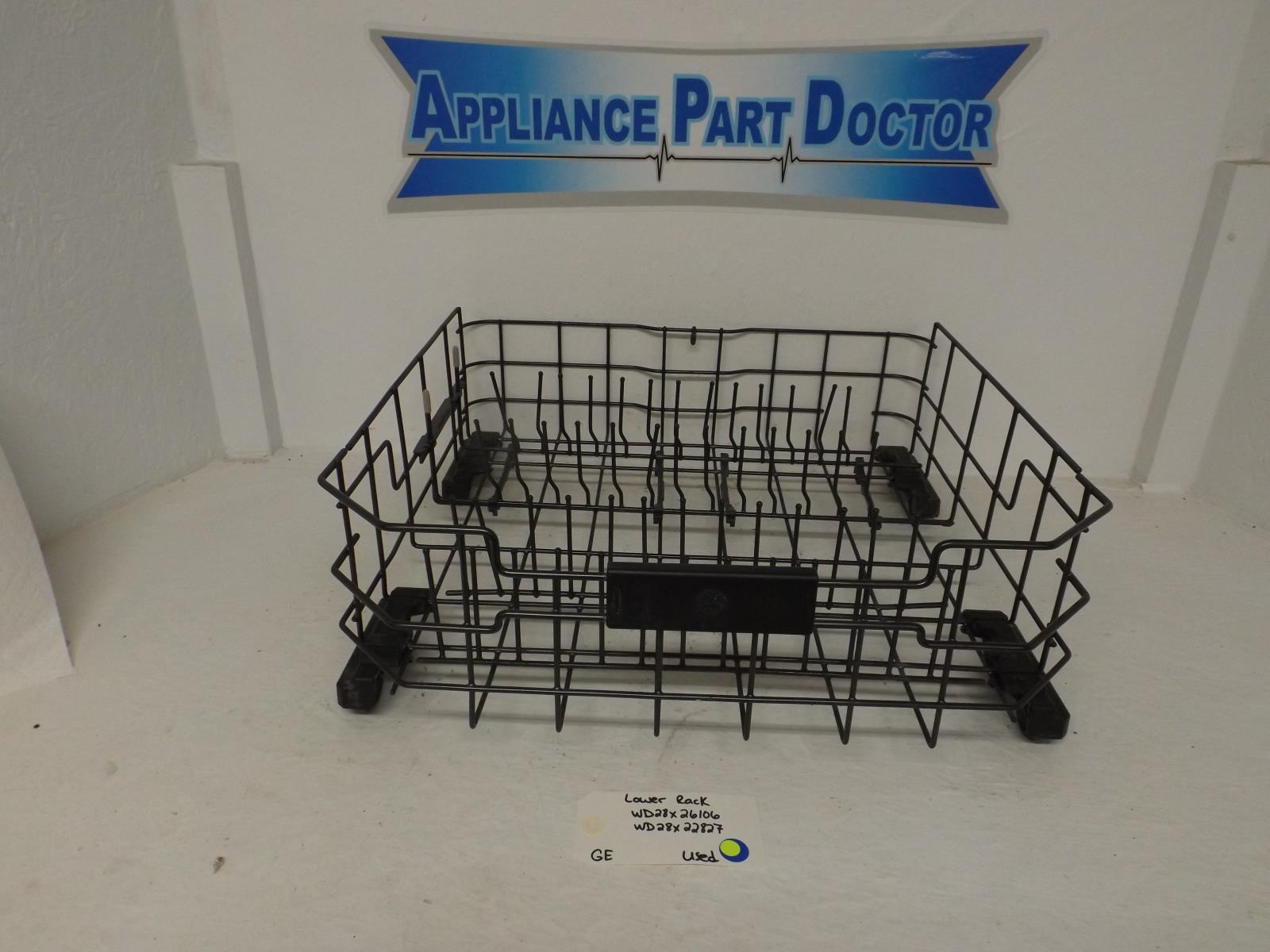 GE Dishwasher WD28X26106 WD28X22827 Lower Rack Used GE Dishwasher WD28X26106 WD28X22827 Lower Rack Used